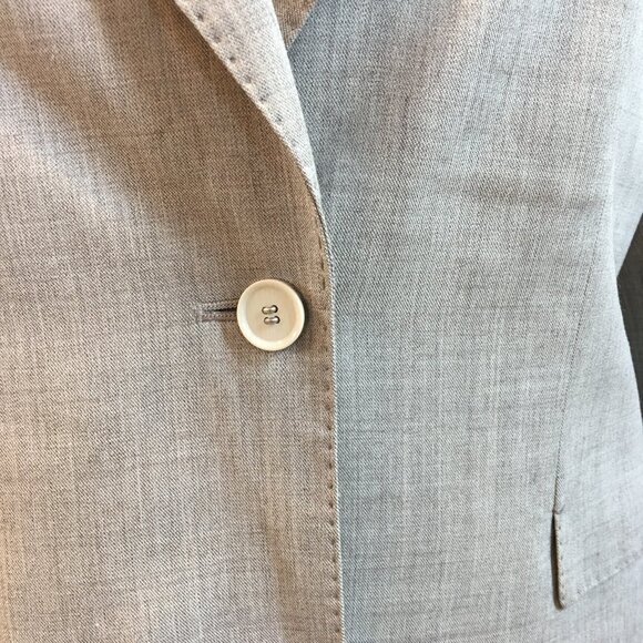 Ellie Tahari Gray Georgiana Jacket Size 10 Putty Multi Colored Grays - Picture 2 of 9